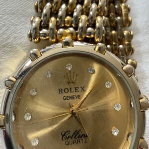 R O L E X Gold and Silver Stainless Steel Watch